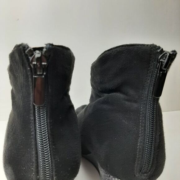 IMPO Tabitha Wedge Ankle Boot Bootie Faux Suede Black Sz 9.5 - Picture 6 of 14
